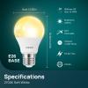 imageLinkind A19 LED Light Bulb 60W Equivalent 2700K Soft White Light Bulbs 800 Lumens 85W NonDimmable LED Bulbs E26 Standard Base Energy Efficient for Bedroom Home Office 6 PacksSoft White40 Watt