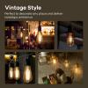 imageLinkind Edison Light Bulbs 60W Equivalent E26 Dimmable Vintage Edison LED Light Bulbs ST58 Antique Decorative Filament LED Bulb 6W 700LM 2700K Soft White CRI80 Clear Glass Light Bulbs 12 PacksSoft White