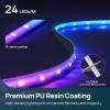 imageLinkind LED Strip Lights RGB 10ft Smart Light Strip Work with Alexa and Google Home App Control Music Sync Segmented Color Changing Led Lights for Bedroom Kitchen10ft