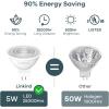 imageLinkind MR16 LED Bulb Dimmable GU53 BiPin Base LED Light Bulbs 65W 70W Equivalent 3000K Warm White 640lm MR16 LED Spot Lights Recessed Tracking Lights 12V Low Voltage 6 PacksGu53cool White