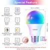 imageLinkind Matter E12 Smart Light Bulb 470lm RGBTW 2Pack Bundle Color Changing Smart Light Bulbs A19 4 Pack Compatible with Alexa ampamp Google Home