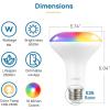 imageLinkind Matter Smart Light Bulb BR30 Smart Bulbs Recessed LED Color Changing Light Bulbs RGBTW E26 Smart Flood Light Bulbs 650LM 60W Work with Alexa Apple Home Google Home SmartThings 4PackGlow Lite 650lm4pk