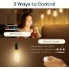 imageLinkind Matter Smart Light Bulb ST19 ST58 Smart Edison Bulbs 2700K6500K E26 LED Bulb 8W 60W 800LM Edison Light Bulb Work with Alexa Google Home Apple Home SmartThings 24GHz WiFi 4Pack2 Pack ST19 with Remote