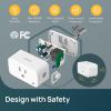 imageLinkind Matter Smart Plug with LED Night Light Work with Alexa Apple Home Google Smart Outlet 15A1800W Dusk to Dawn Plug in Wall TimerampampSchedule ETLampampFCC Certified 24GHz WiFi Only 4 Pack1 Pack