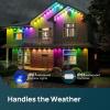 imageLinkind Permanent Outdoor Lights HP5Smart AI RGBTW 100ft Christmas Lights 85 Scenes Modes for Daily Holiday Halloween DecorationsIP67 Waterproof Compatible with AlexaGoogle Assistant100ft