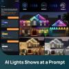 imageLinkind Permanent Outdoor Lights HP5Smart AI RGBTW 100ft Christmas Lights 85 Scenes Modes for Daily Holiday Halloween DecorationsIP67 Waterproof Compatible with AlexaGoogle Assistant150ft