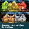 imageLinkind Permanent Outdoor Lights HP5Smart AI RGBTW 100ft Christmas Lights 85 Scenes Modes for Daily Holiday Halloween DecorationsIP67 Waterproof Compatible with AlexaGoogle Assistant150ft