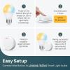 imageLinkind Smart Button Bluetooth Light Switch Exclusive for LinkindAiDot Smart Bulb Smart Light Bulbs Dimmer Switch Remote Button Control On Off Power Switch 98FT RF Range WireFree 1 Pack
