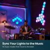 imageLinkind Smart Hexagon Panels MultiColor LED Wall Light Panels Music Sync Indoor Modern Decor Corded 7 Pack