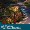 imageLinkind Smart Solar Pathway Lights SP6 inApp Pattern Switching Solar Lights Outdoor Waterproof Solar ampamp Wired Charging ColorChanging Landscape Lighting Garden Decor for Yard Patio 4 Pack4 PackApp Control Pattern