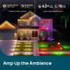 imageLinkind Smart Solar Pathway Lights SP6 inApp Pattern Switching Solar Lights Outdoor Waterproof Solar ampamp Wired Charging ColorChanging Landscape Lighting Garden Decor for Yard Patio 4 Pack4 PackApp Control Pattern