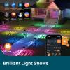 imageLinkind Smart Solar Pathway Lights SP6 inApp Pattern Switching Solar Lights Outdoor Waterproof Solar ampamp Wired Charging ColorChanging Landscape Lighting Garden Decor for Yard Patio 4 Pack2 PackManual Control Pattern