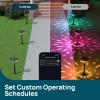 imageLinkind Smart Solar Pathway Lights SP6 inApp Pattern Switching Solar Lights Outdoor Waterproof Solar ampamp Wired Charging ColorChanging Landscape Lighting Garden Decor for Yard Patio 4 Pack2 PackManual Control Pattern