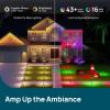 imageLinkind Smart Solar Pathway Lights SP6 inApp Pattern Switching Solar Lights Outdoor Waterproof Solar ampamp Wired Charging ColorChanging Landscape Lighting Garden Decor for Yard Patio 4 Pack2 PackManual Control Pattern