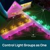 imageLinkind Smart Solar Pathway Lights SP6 inApp Pattern Switching Solar Lights Outdoor Waterproof Solar ampamp Wired Charging ColorChanging Landscape Lighting Garden Decor for Yard Patio 4 Pack4 PackApp Control Pattern