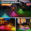 imageLinkind Solar Lights Outdoor 8 Pack Solar Pathway Lights Warm White Landscape Path Lights Waterproof for Walkway Yard Garden DrivewaySP3Multicolor