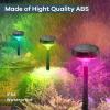 imageLinkind Solar Lights Outdoor 8 Pack Solar Pathway Lights Warm White Landscape Path Lights Waterproof for Walkway Yard Garden DrivewaySP3Multicolor