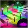 imageLinkind Solar Lights Outdoor 8 Pack Solar Pathway Lights Warm White Landscape Path Lights Waterproof for Walkway Yard Garden DrivewaySP3Multicolor