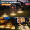 imageLinkind Solar Lights Outdoor 8 Pack Solar Pathway Lights Warm White Landscape Path Lights Waterproof for Walkway Yard Garden DrivewaySP3Warm White