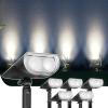 imageLinkind Solar Lights Outdoor StarRayS Bright Solar Spot Lights Outdoor IP67 Waterproof Spotlights for Landscape Garden Yard Walkway Patio TreeWarm White 6 PackDaylight
