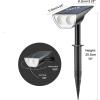 imageLinkind Solar Lights Outdoor StarRayS Bright Solar Spot Lights Outdoor IP67 Waterproof Spotlights for Landscape Garden Yard Walkway Patio TreeWarm White 6 PackWarm White