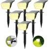 imageLinkind Solar Lights Outdoor Waterproof IP67 3000K6500K Solar Motion Sensor Lights with 6 Modes 60 LEDs Solar Powered Spot Lights Outside Landscape Lighting for Garden Yard Pathway 6 PackWarm White