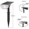 imageLinkind Solar Lights Outdoor Waterproof IP67 StarRay DusktoDawn Outdoor Solar Lights 3 Lighting Modes Solar Spot Lights Outdoor for Garden Yard Landscape Daylight 4 PackCool White
