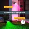 imageLinkind Solar Lights Outdoor Waterproof IP67 StarRay DusktoDawn Outdoor Solar Lights 3 Lighting Modes Solar Spot Lights Outdoor for Garden Yard Landscape Daylight 4 PackMulticolor