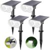 imageLinkind Solar Lights Outdoor Waterproof IP67 StarRay DusktoDawn Outdoor Solar Lights 3 Lighting Modes Solar Spot Lights Outdoor for Garden Yard Landscape Daylight 4 PackCool White