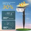 imageLinkind Solar Lights Outdoor Waterproof IP67 StarRay DusktoDawn Outdoor Solar Lights 3 Lighting Modes Solar Spot Lights Outdoor for Garden Yard Landscape Daylight 4 PackMulticolor