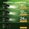 imageLinkind Solar Lights Outdoor Waterproof IP67 StarRay DusktoDawn Outdoor Solar Lights 3 Lighting Modes Solar Spot Lights Outdoor for Garden Yard Landscape Daylight 4 PackCool White