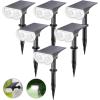 imageLinkind Solar Lights Outdoor Waterproof IP67 StarRay DusktoDawn Outdoor Solar Lights 3 Lighting Modes Solar Spot Lights Outdoor for Garden Yard Landscape Daylight 4 PackCool White
