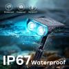 imageLinkind Solar Lights Outdoor Waterproof IP67 StarRay DusktoDawn Outdoor Solar Lights 3 Lighting Modes Solar Spot Lights Outdoor for Garden Yard Landscape Daylight 4 PackMulticolor