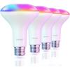 imageLinkind BR30 Smart Light Bulbs WiFi Flood Light Bulbs Compatible with Alexa ampamp Google Home RGBTW Color Changing Light Bulb 1800K6500K Tunable White E26 8W Equivalent 60W 24Ghz WiFi only 4 Pack650LM 4 Pack