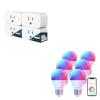 imageLinkind Color Changing Smart WiFi Light Bulbs Compatible with Alexa ampamp Google Home Bundle with Linkind Matter Smart Plug Work with Apple Home Siri Alexa Google Home SmartThings