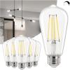 imageLinkind Edison Light Bulbs 60W Equivalent E26 Dimmable Vintage Edison LED Light Bulbs ST58 Antique Decorative Filament LED Bulb 6W 700LM 2700K Soft White CRI80 Clear Glass Light Bulbs 12 PacksCool White