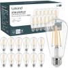 imageLinkind Edison Light Bulbs 60W Equivalent E26 Dimmable Vintage Edison LED Light Bulbs ST58 Antique Decorative Filament LED Bulb 6W 700LM 2700K Soft White CRI80 Clear Glass Light Bulbs 12 PacksSoft White 12pack