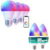 imageLinkind Matter E12 Smart Light Bulb 470lm RGBTW 2Pack Bundle Color Changing Smart Light Bulbs A19 4 Pack Compatible with Alexa ampamp Google Home