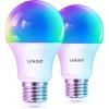imageLinkind Matter Smart Light Bulb Smart Bulbs Work with Apple HomeSiriAlexaGoogle HomeSmartThings LED Color Changing Light Music Sync RGTBW Smart Home 60W 800LM A19 E26 24Ghz WiFi Only 2 Pack2 Pack Matterenabled