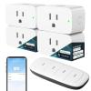 imageLinkind Matter Smart Plug Work with Apple Home Siri Alexa Google Home SmartThings Smart Outlet 15A1800W Max Smart Home Automation APP Remote ControlTimerampampSchedule 24G WiFi Only 1 Pack4 Pack1 Remote