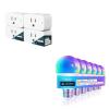 imageLinkind Matter Smart RGBTW Bulb Color Changing Light Bulbs Music Sync Bundle with Linkind Matter Smart Plug Work with Apple Home Siri Alexa Google Home SmartThings