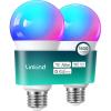 imageLinkind Smart Light Bulbs 1600LM 100W Equivalent Smart Bulb Work with Alexa ampamp Google Home RGBTW Color Changing Bulb Music Sync 24GHz WiFi ampamp Bluetooth LED Alexa Light Bulbs 14W A21 E26 2Pack2 Pack 100W