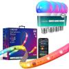 imageLinkind Smart Light Bulbs 1600LM 4 Pack and LED Strip Lights RGB 10ft Compatible with Alexa and Google Home