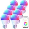 imageLinkind Smart Light Bulbs Smart Bulb That Work with Alexa ampamp Google Home LED Light Color Changing A19 E26 WiFi Light Bulb Dimmable RGBTW Alexa Bulb No Hub Needed 800 Lumen 24Ghz WiFi 6 Pack8 CountPack of 1