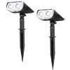 imageLinkind Solar Lights Outdoor StarRayS Bright Solar Spot Lights Outdoor IP67 Waterproof Spotlights for Landscape Garden Yard Walkway Patio TreeWarm White 6 PackDaylight