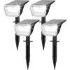imageLinkind Solar Lights Outdoor Waterproof IP67 3000K6500K Solar Motion Sensor Lights with 6 Modes 60 LEDs Solar Powered Spot Lights Outside Landscape Lighting for Garden Yard Pathway 6 PackCool White