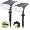 imageLinkind Solar Lights Outdoor Waterproof IP67 StarRay DusktoDawn Outdoor Solar Lights 3 Lighting Modes Solar Spot Lights Outdoor for Garden Yard Landscape Daylight 4 PackCool White