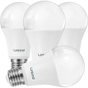 imageLinkind A19 LED Light Bulb 60W Equivalent 2700K Soft White Light Bulbs 800 Lumens 85W NonDimmable LED Bulbs E26 Standard Base Energy Efficient for Bedroom Home Office 6 PacksSoft White100 Watt 4 Pack