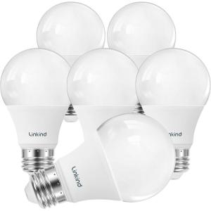 imageLinkind A19 LED Light Bulb 60W Equivalent 2700K Soft White Light Bulbs 800 Lumens 85W NonDimmable LED Bulbs E26 Standard Base Energy Efficient for Bedroom Home Office 6 PacksCool White60 Watt