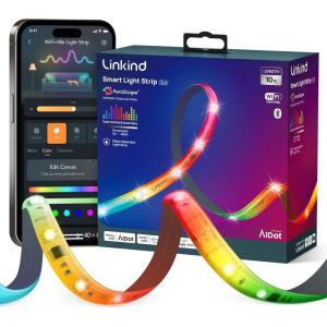 imageLinkind LED Strip Lights 10ft Color Changing LED Strip Light with App Control Music Sync Corded Electric